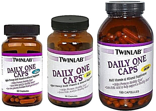Twinlab Daily One Caps dengan besi - ulasan suplemen makanan