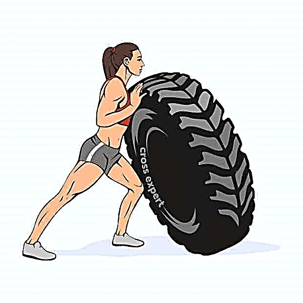 एक टायर के साथ व्यायाम