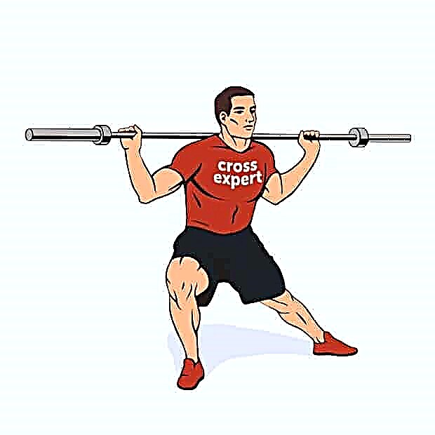 Barbell Lunges Latus