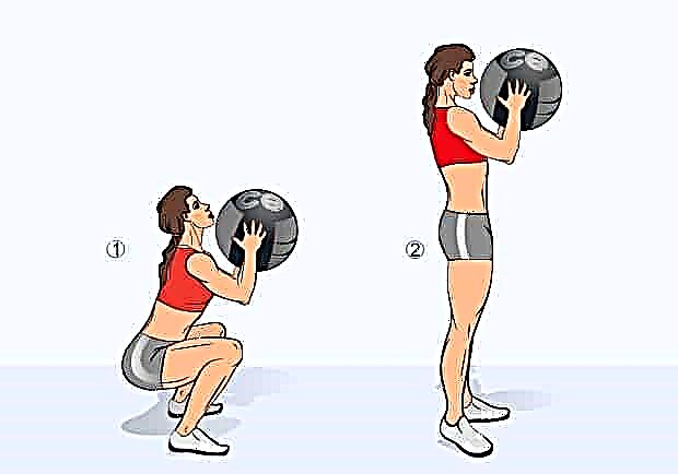 Taking a medicine ball on the chest