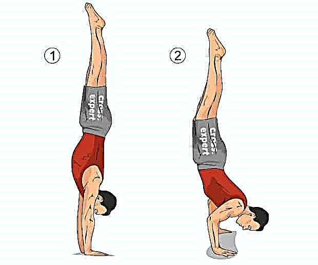 Handstand pouse-ups