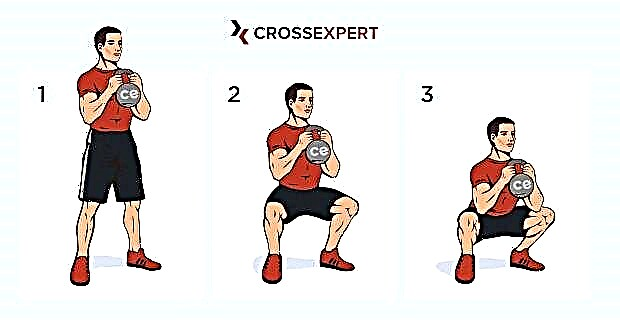 Crossfit workouts and exercises with kettlebells