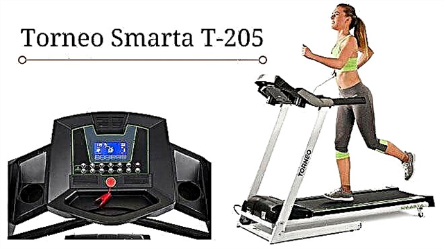 Parameter téknis sareng biaya treadmill Torneo Smarta T-205